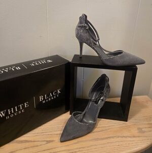White House Black Market Charcoal Heels
